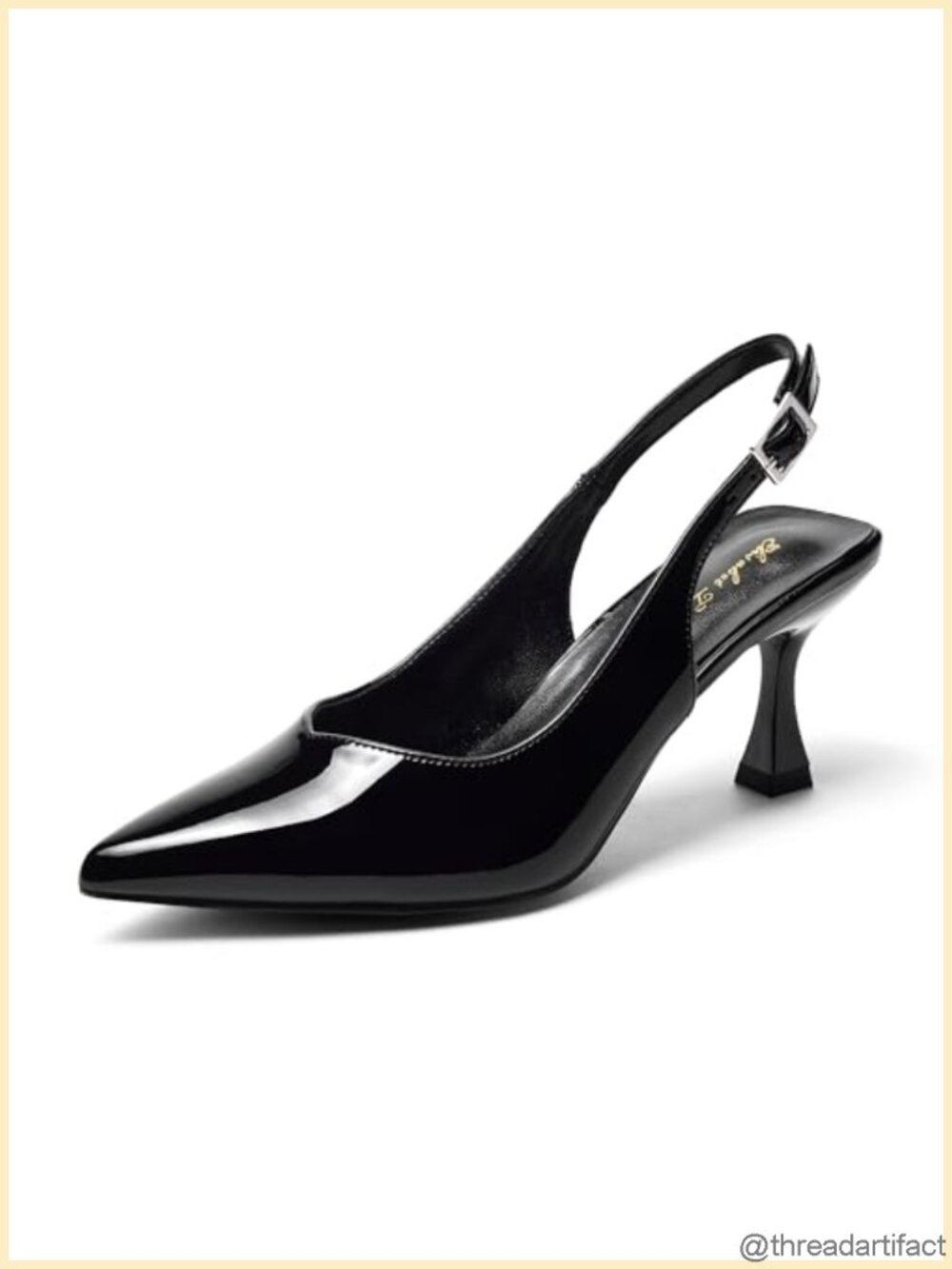 Kitten Heel Slingback Pointed Toe Pumps 3 Inch Dressy Wedding Party Shoes